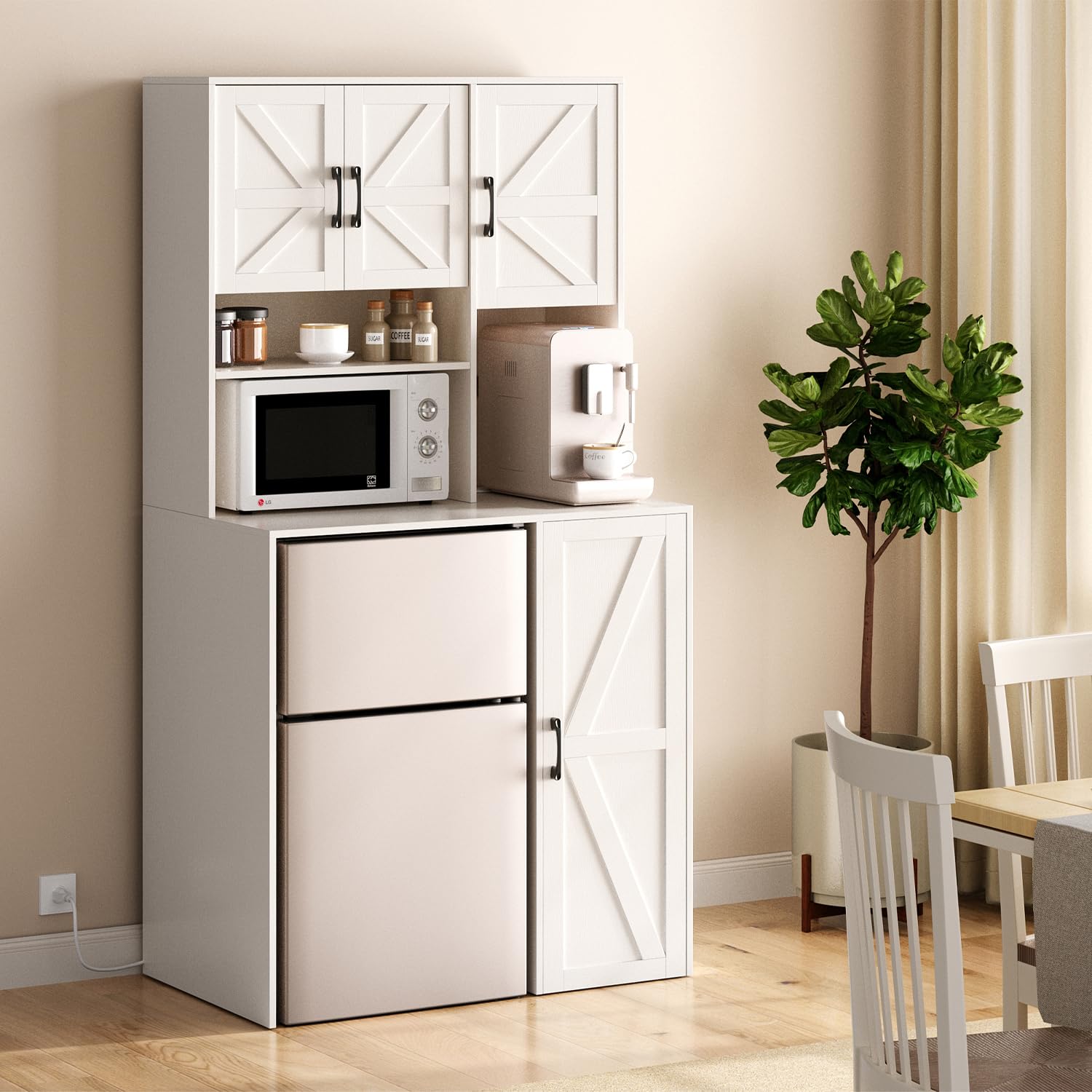 Herture Mini Fridge Cabinet with Storage