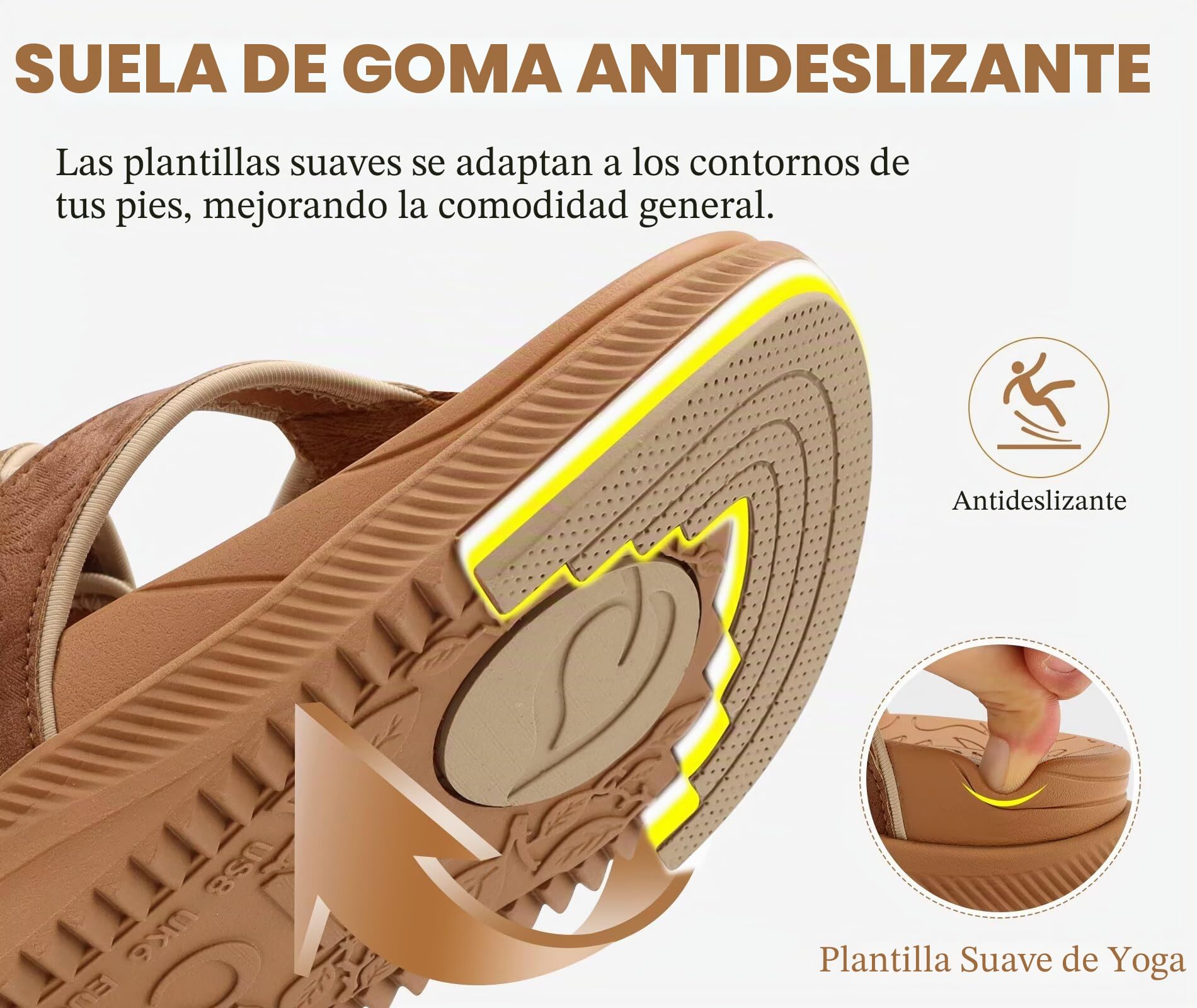 ONCAI Plataforma para Mujer Chanclas Verano Playa Elegantes para Female Sandalias Gruesas de Moda para Caminar y Suelas de Goma Para Exteriores