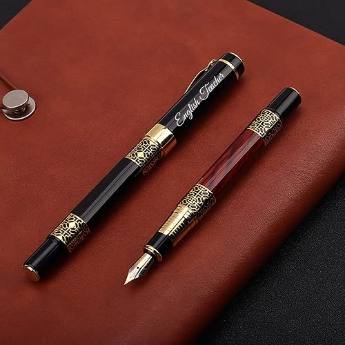 Miniatura 3 de Personalized Custom Fountain Pen Ballpoint Pen Set With Gift Box, Free Engraving Of Your Name Text, Suitable For Business, Graduation, Wedding,