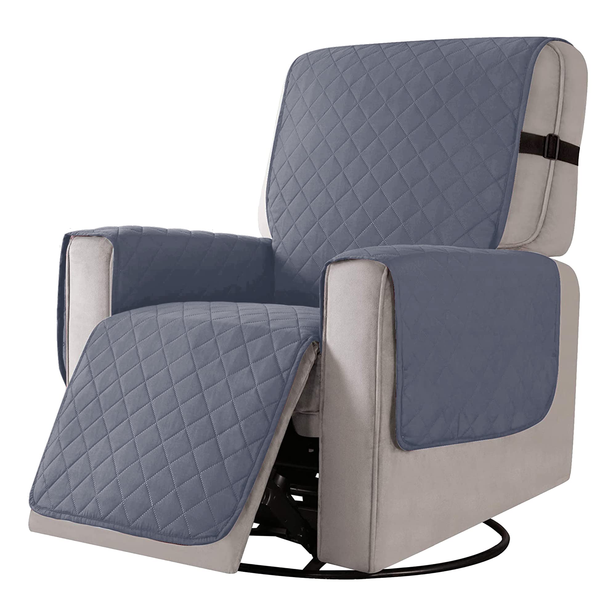 Time to Sparkle 1Pack Recliner Chair Cover Waterproof Recliner Slip Slipcover Protector Machine Washable Furniture Protector Cover for Kids and Pets - Smoke Blue