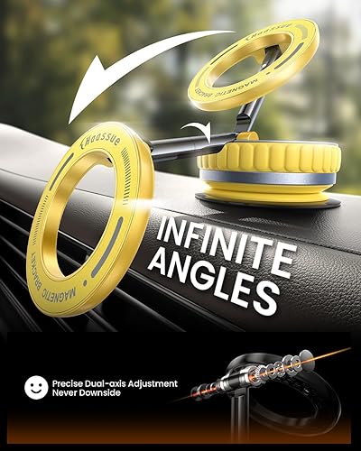 Miniatura 5 de Soporte de teléfono con ventosa al vacío mejorado 2026 24 imanes N55 más fuertes, soporte magnético al vacío para teléfono 109 + libras de succión