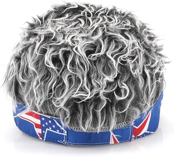 Mens Visor Cap Wig Adjustable Baseball Cap Golf Hats with Fake Hair