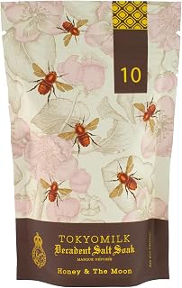 Honey & The Moon Salt Soak, 10oz., 283 g – Honey, Sugared Violet, Jasmine, Sandalwood – Bathtub Accessories, Bath Salts for Women, Bath Products, Scented Luxury Bath Salts