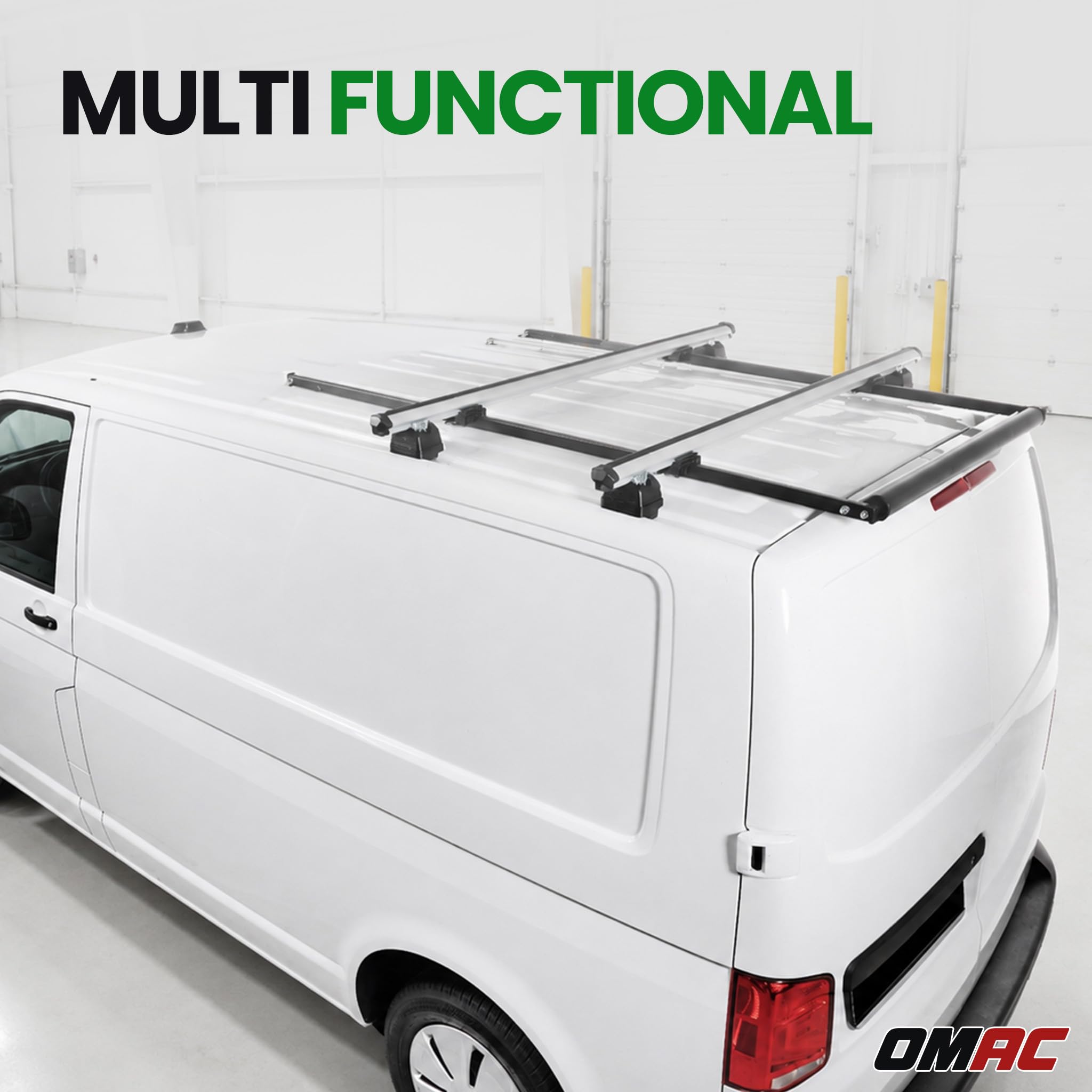 OMAC Dachträger für FIAT Ducato 1994-2006 H1+H2 2-Träger Aluminium Silber