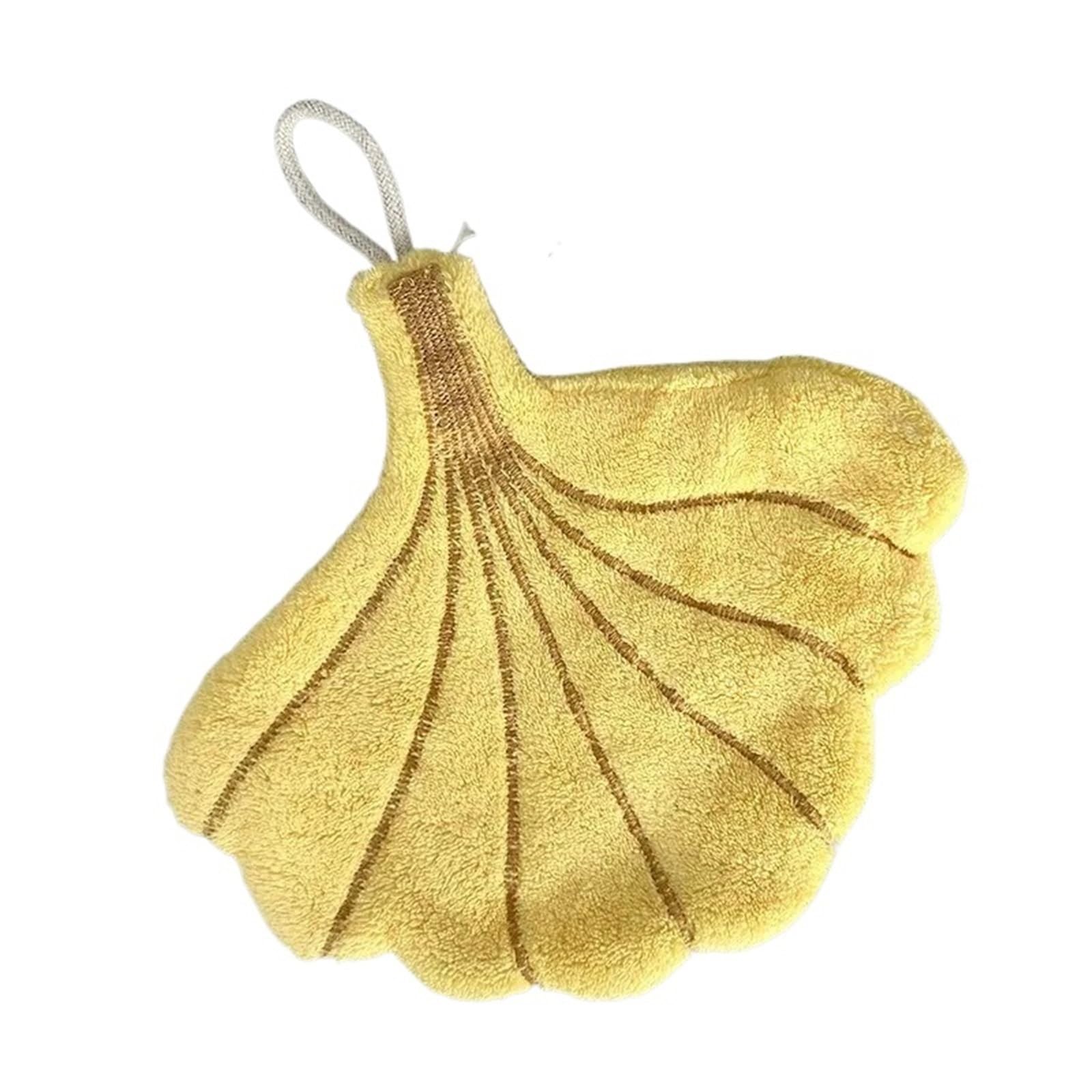 4pcs Leaf-Shaped Hanging Hand Towels, Thick Absorbent for Hand(Color4)