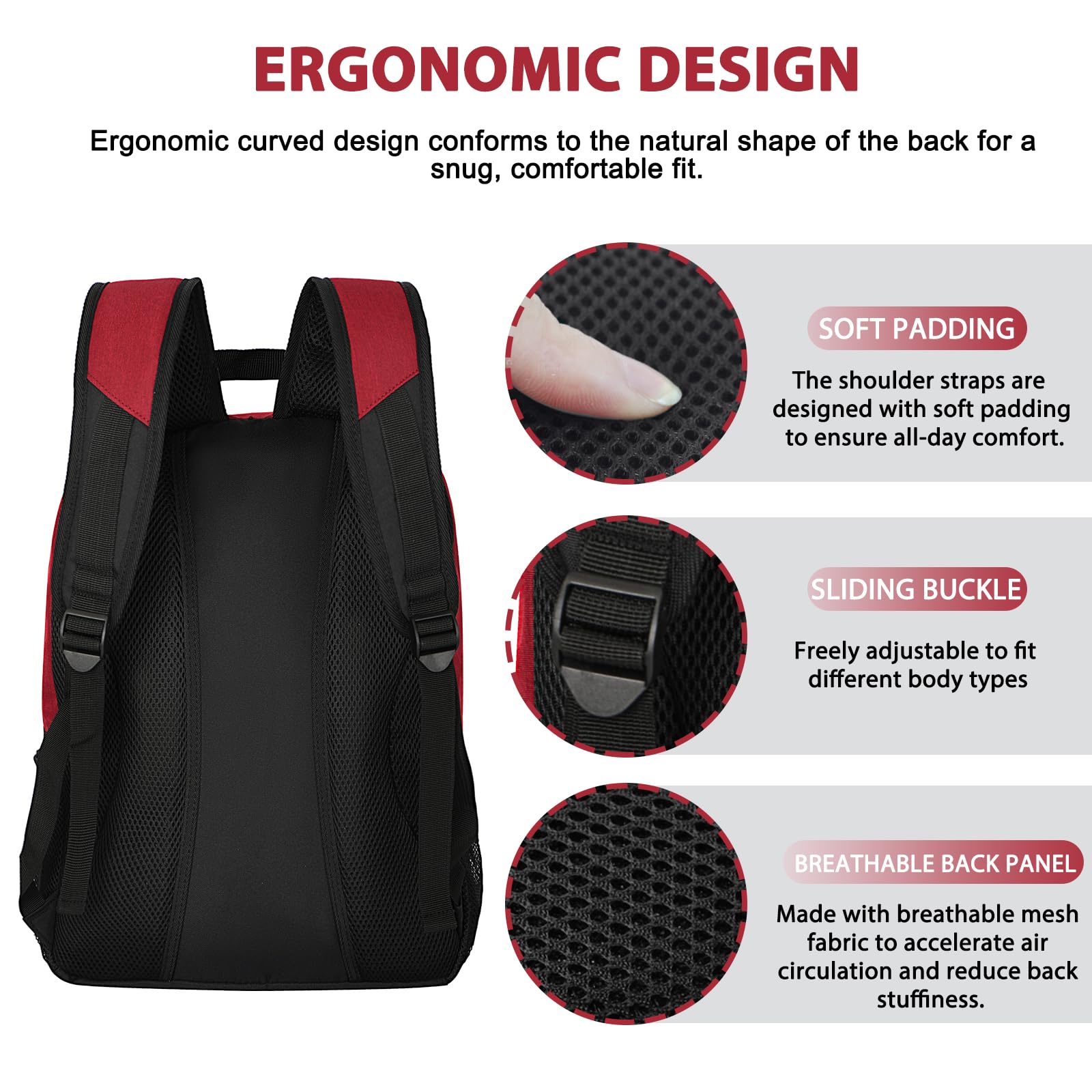 LARIPOP Mochila de fútbol con Soporte para Pelota y Compartimento para Zapatos, Equipo Deportivo, Bolsa de Entrenamiento para Baloncesto