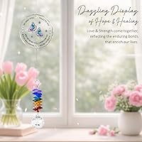 Vista 4 de Adorno de cristal para atrapasoles – Regalo conmemorativo por la pérdida de un ser querido – My Mind Still Talks to You – Recuerdo de duelo