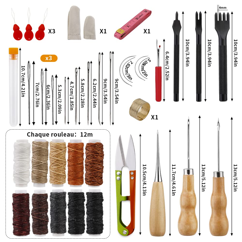 Kit Cucito A Mano Completo – Aghi, Filo, Infila, Custodia Portatile, Per Principianti E Professionisti