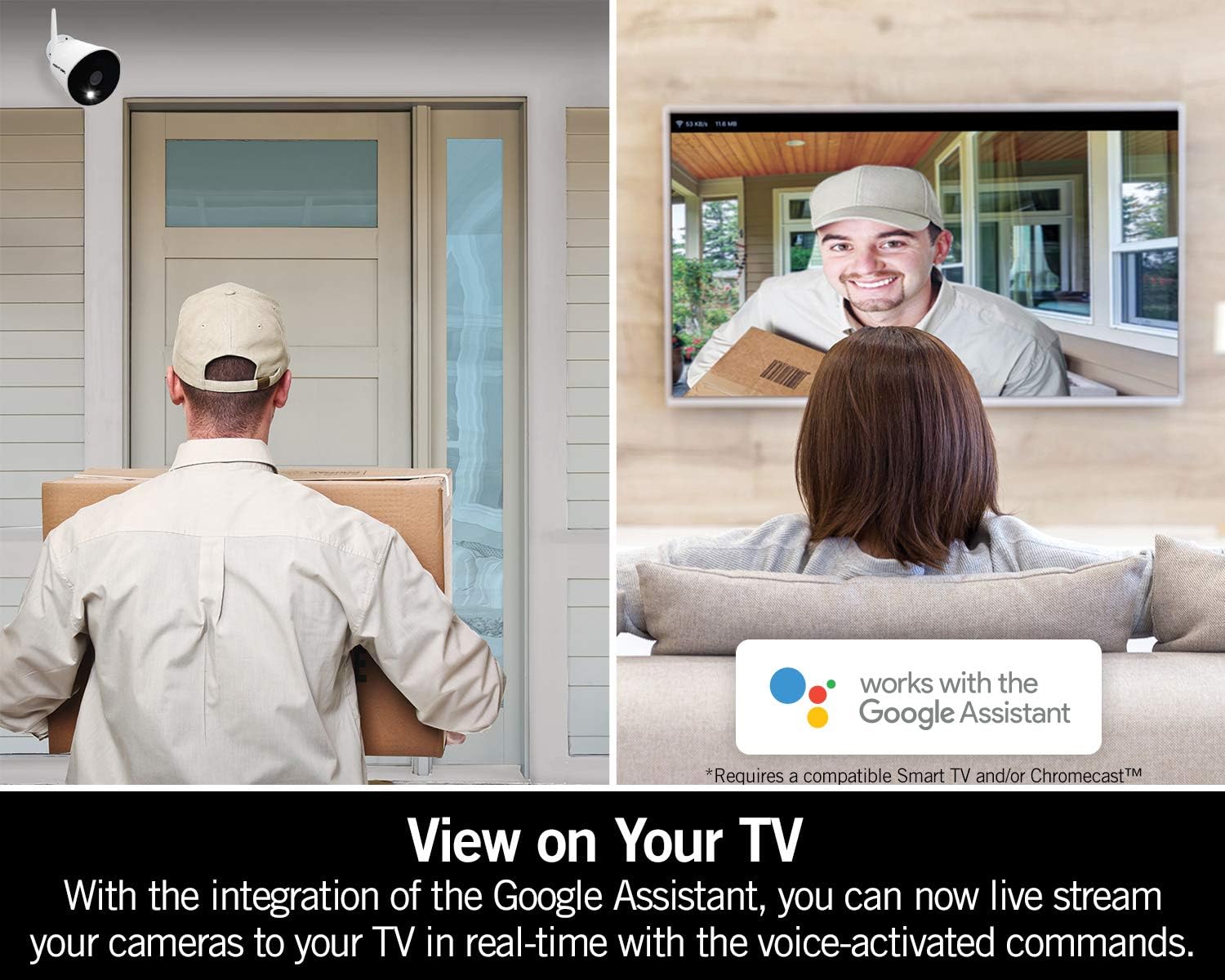 Night Owl AC Powered 1080p HD Wi-Fi IP Indoor/Outdoor Camera with 100 ft. of Night Vision, 2-Way Audio, Built-in Spotlight, Wide Viewing Angle and Free Remote Viewing App, 2-Pack