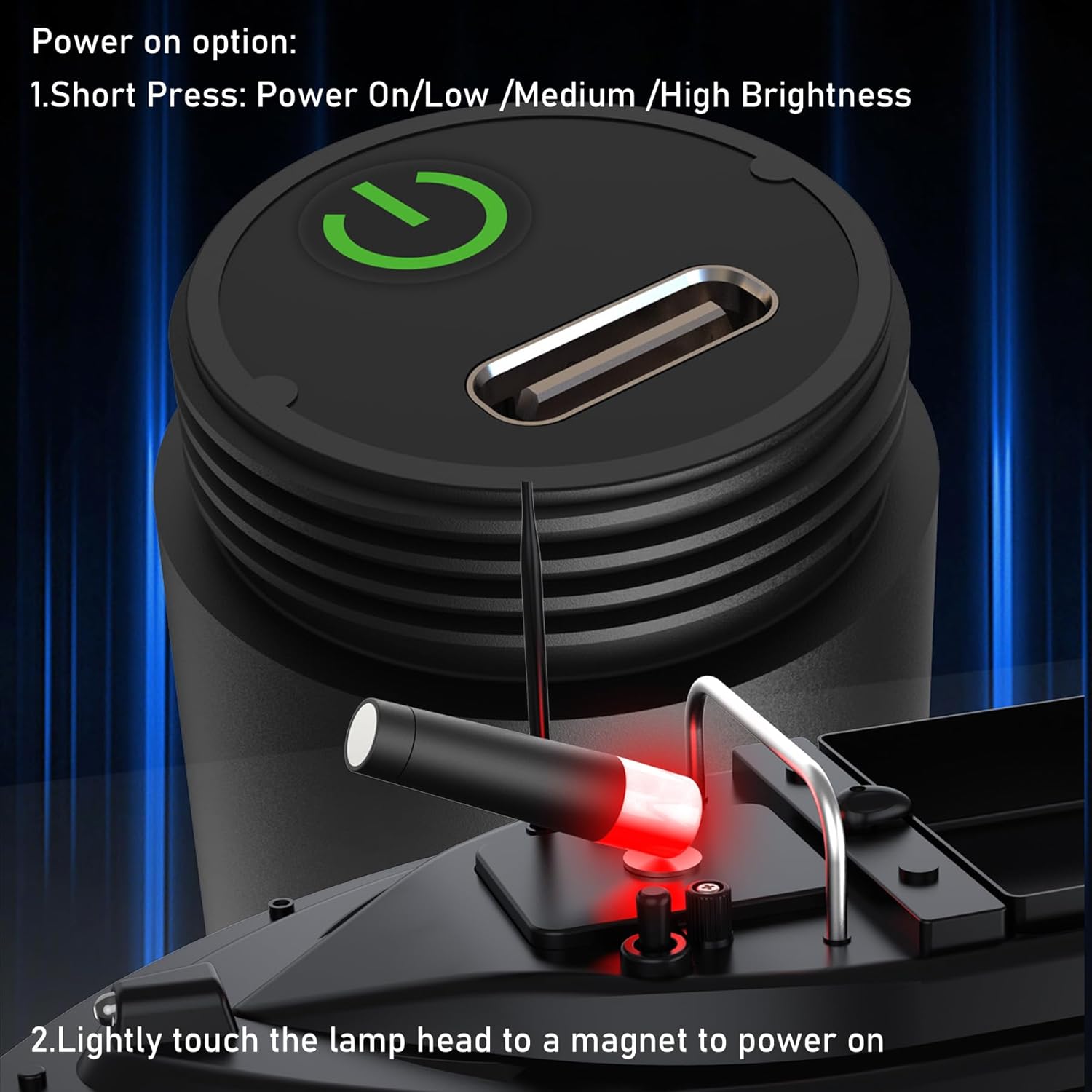 15 Hours Life Portable RC Fishing Bait Boat Magnetic Navigation Light, Rechargeable and IP 67 Waterproof Night Light for Fishing Bait Boat