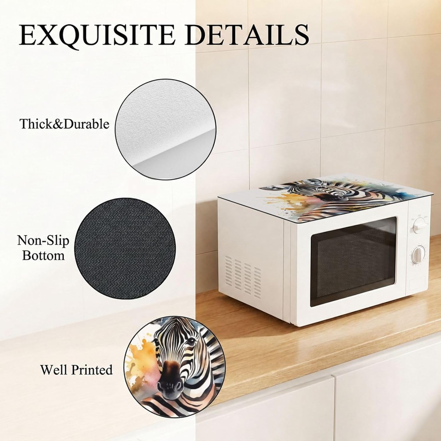 Rubber Microwave Mat Cover 18 X14 Inch Non Slip Kitchen Counter Protector image 5
