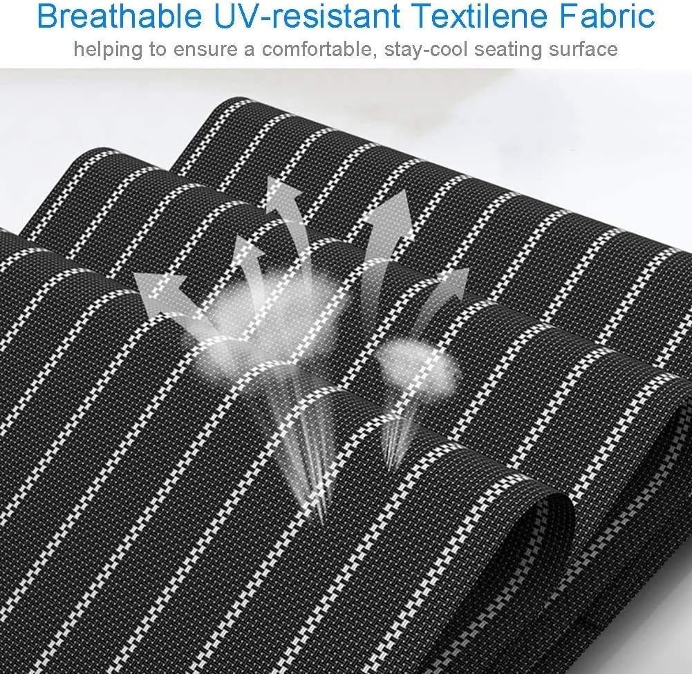 Sun Lounger Garden Chairs Folding Chair Camping Chairs Patio Reclining Chairs with Cushions for Heavy People, Folding Outdoor Beach Lawn Camping Portable Chair, Support 200kg Black