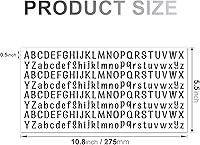 Vista 2 de 10 hojas de calcomanías de letras pequeñas, calcomanías autoadhesivas del alfabeto de 1/2 pulgada, lindas calcomanías de vinilo para artes