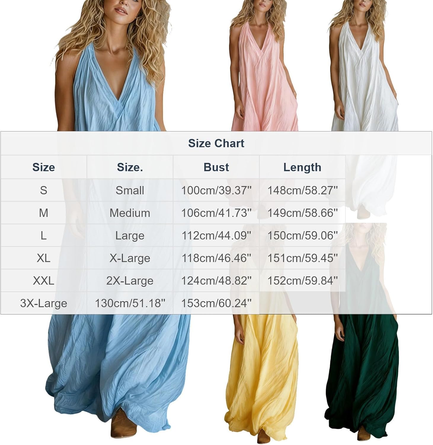 Flowy Dresses for Women Sleeveless V Neck Long Dress Linen Loose Comfy Boho Dresses Summer Vacation Beach Sundresses White