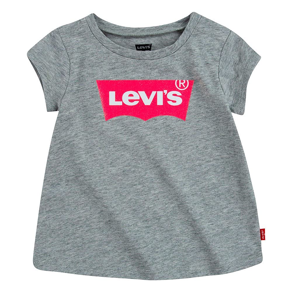 Levi's Girls Grey Heather Kids Ss Batwing A Line Tee Baby 6 Months