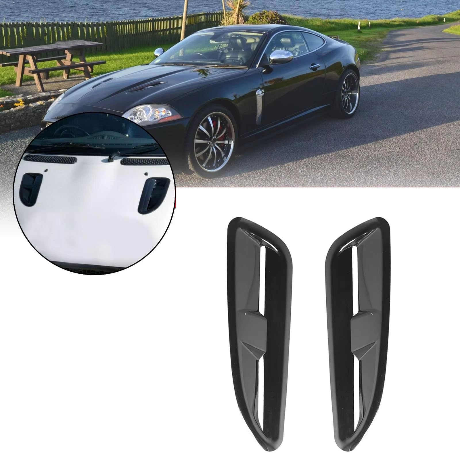 Motorhaubenentlüftungen Lufthutzen Lüftungsgitter Passende Teile Kompatibel Mit Ford Für Mustang Für Focus RS ST Für Fiesta Für Mondeo Motorhauben-Schaufelabdeckung