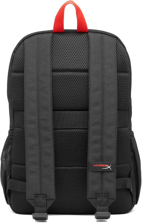 HyperX Delta Gaming Backpack Secure Organization مواد معاد تدويرها سفر جاهز أسود