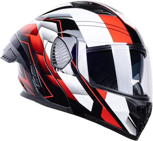 Full Face Modular Motorcycle Helmets Dual Visor Flip up DOT Approved Racing Street Bike Motocross Helmet for Adults