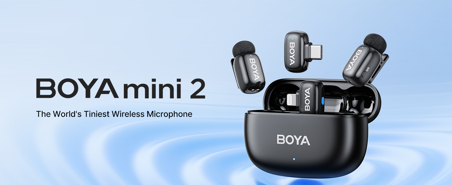 Boya Mini2 マイク Amazon.com: BOYA mini 2 Wireless Microphone for iPhone & Android