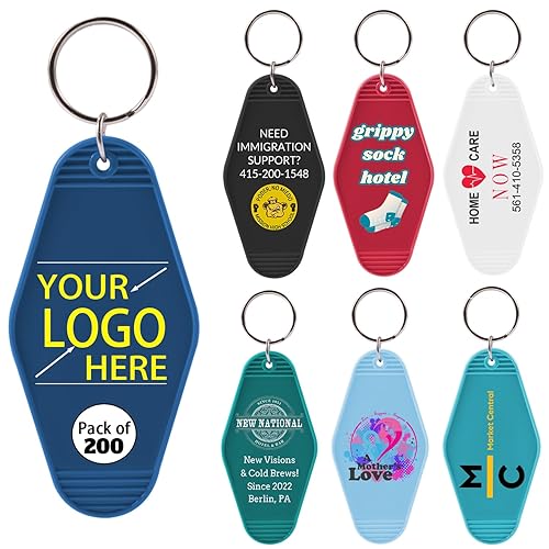Custom Keychains - Bulk Plastic Keychains with Your Logo for