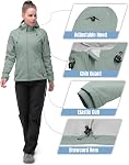 33,000ft Veste softshell pour femme, veste chaude à capuche légère à cape pour randonnées en plein air