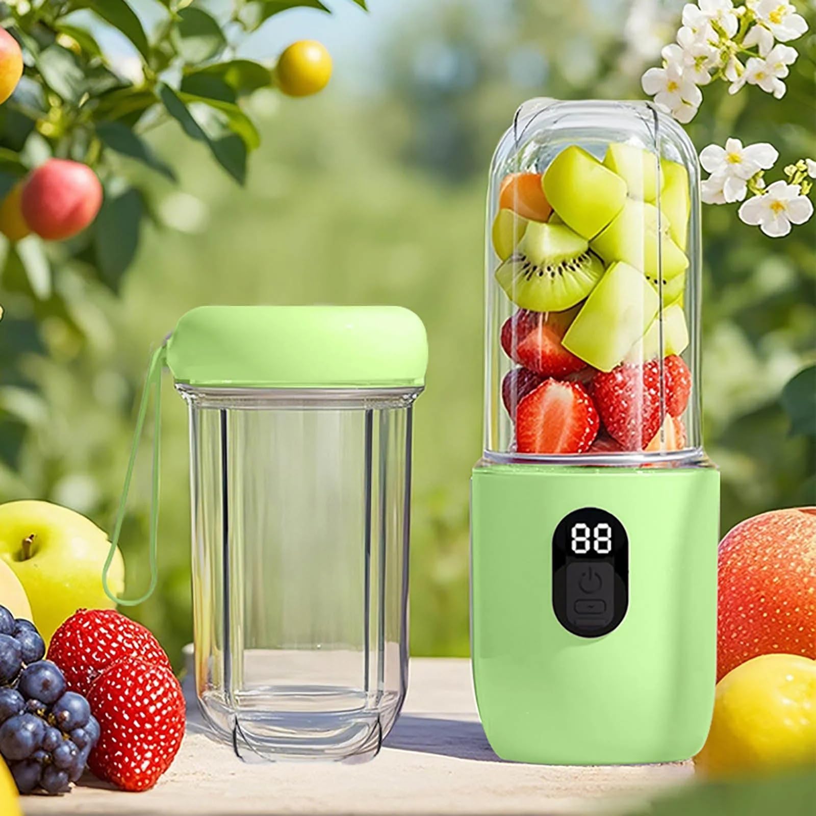 Portable Blender Electric Juicers Fruit Mixers USB Rechargeable Smoothie Mini Personal Juicer 16 Blades 3Gears With 1500 Mah Rechargeable Battery-Smoothie Blender