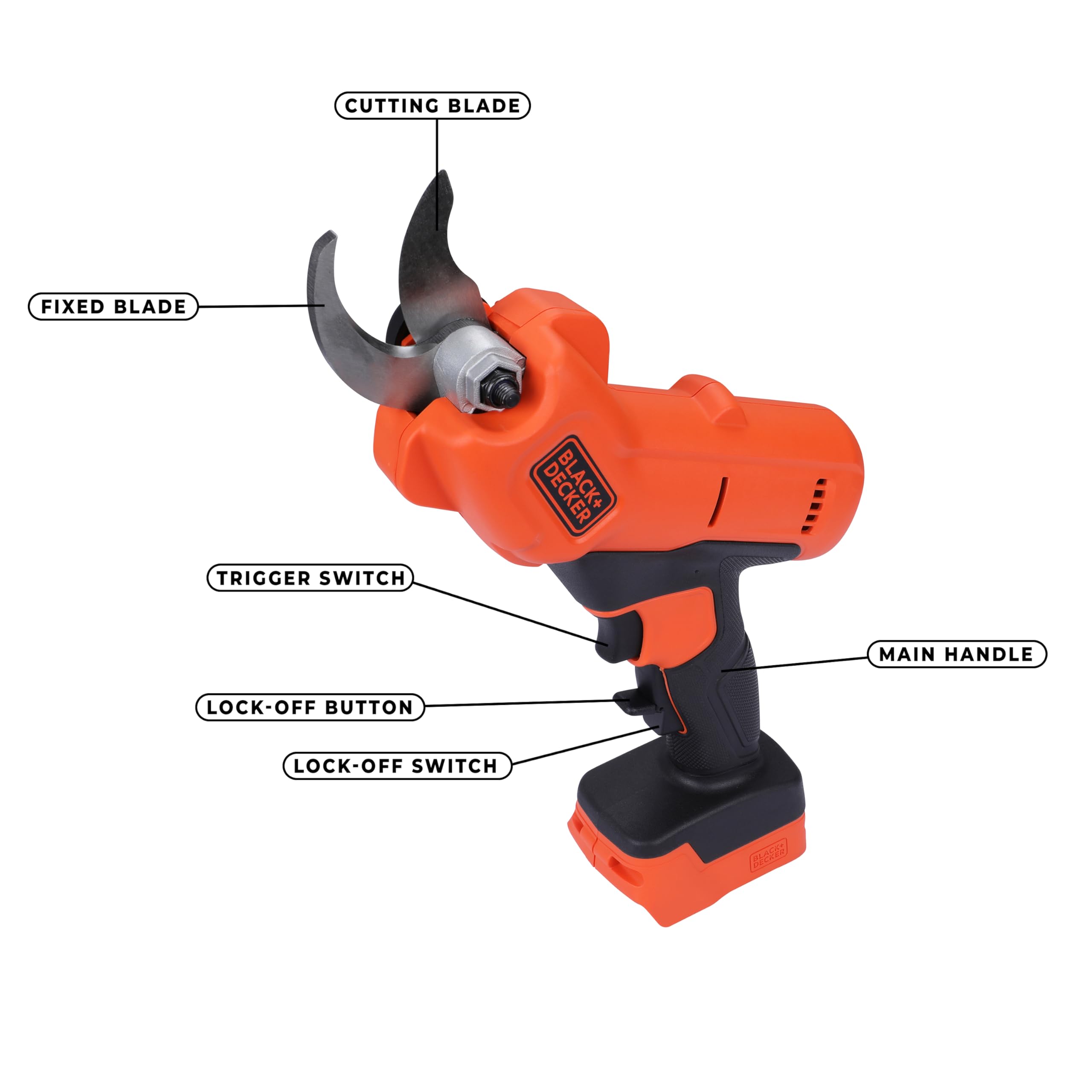 BLACK+DECKER BCPP18B-XJ - Podadora 18V sin batería y cargador, Facilidad de uso, Capacidad de corte de 25mm, Buena Autonomía