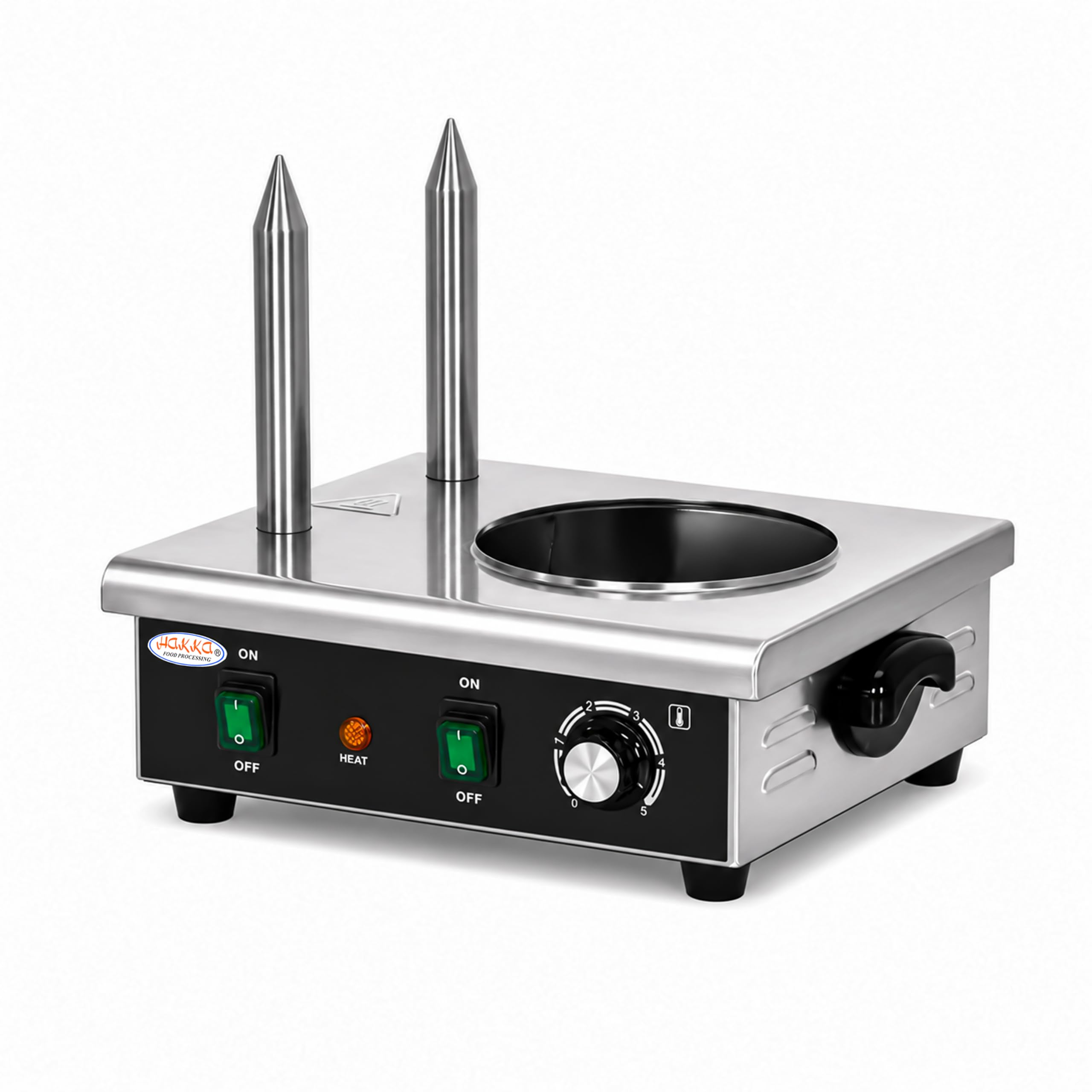 Hakka Machine à Hot-Dogs Professionnelle avec 2 Fentes Pour Toast, Cuiseur Vapeur électrique Pour Hot-Dogs et Chauffe-Pains, Pour Saucisses et Gressins, 220V/550W