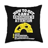 Software Engineer Coding Designs & Gifts How To Get Attention Software Engineer Throw Pillow, 18x18, Multicolor