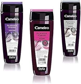 Delia Cameleo Set de 3 acondicionadores de pelo de color plateado, rosa, violeta, antiamarillo, blanco plateado, 3 x 200 ml para rubio, gris y cabello teñido