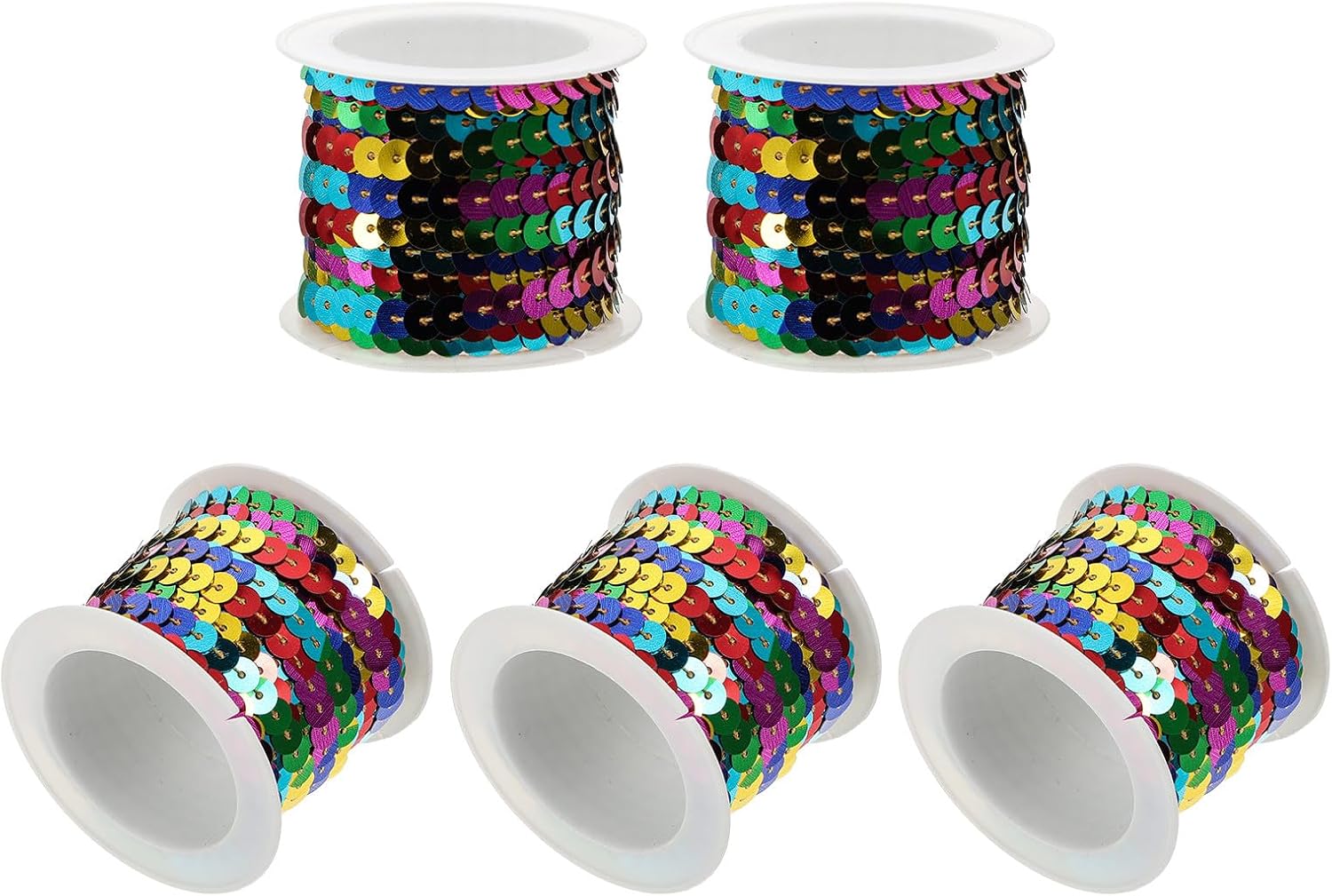 Flat Sequin String Roll 5M DIY Dress Embellishment Trim for Sewing Crafts and Headwear Decoration, Sequined Ribbon for Women’s Decorative Hair Accessories