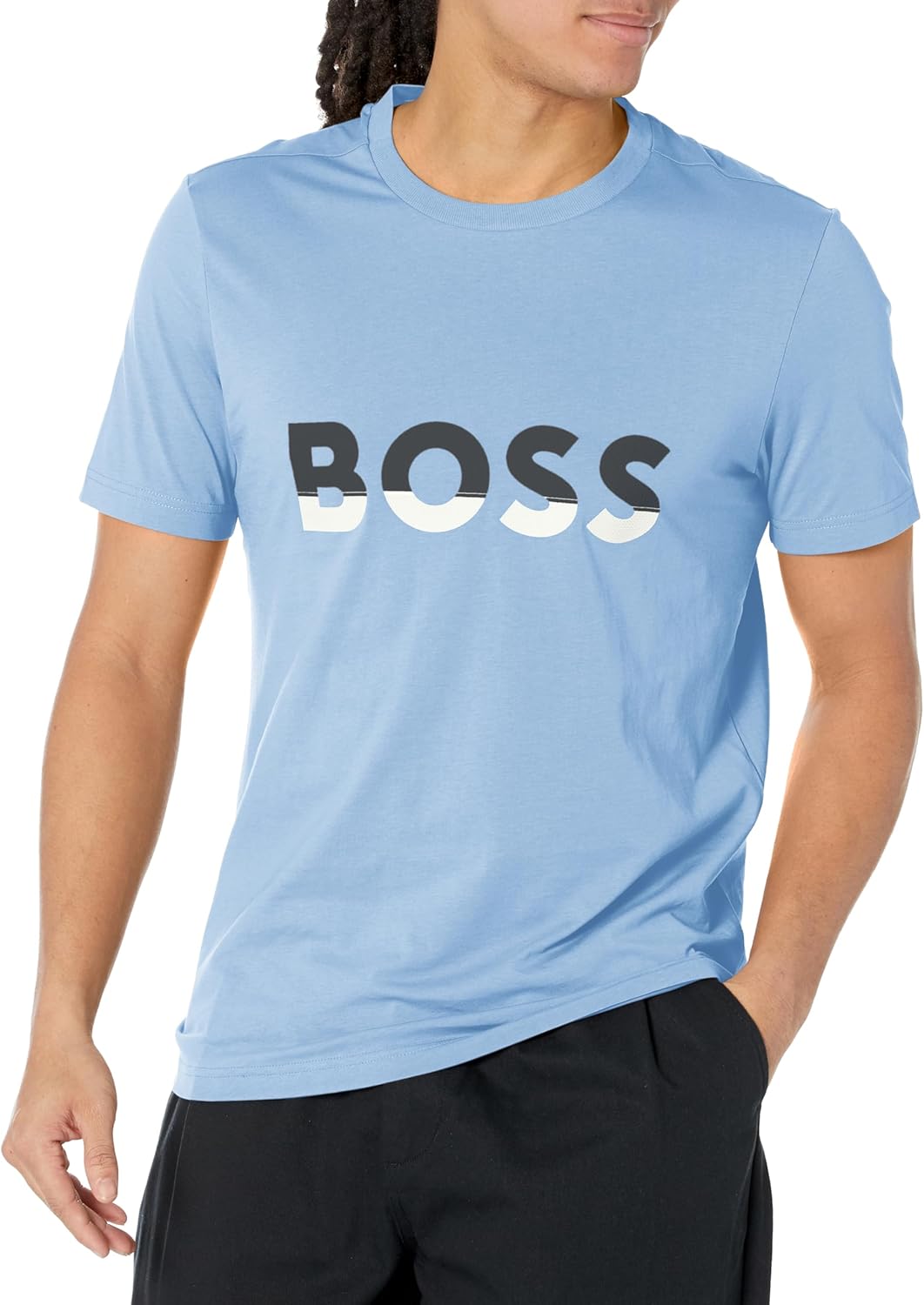 BOSS Mens Big Logo Jersey Cotton T-Shirt