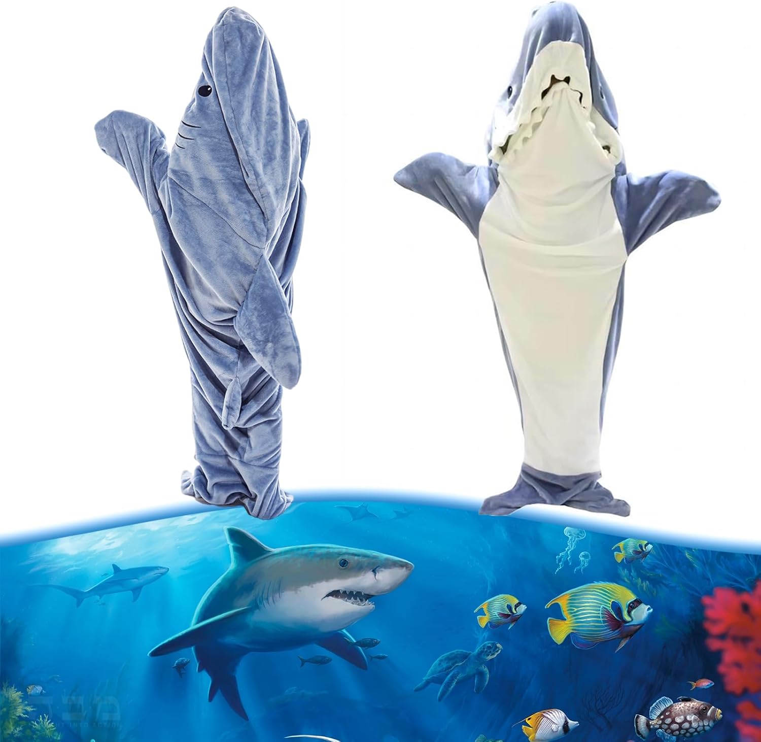 Shark Blanket Hoodie Onesie, Shark Blanket Kids, Shark
