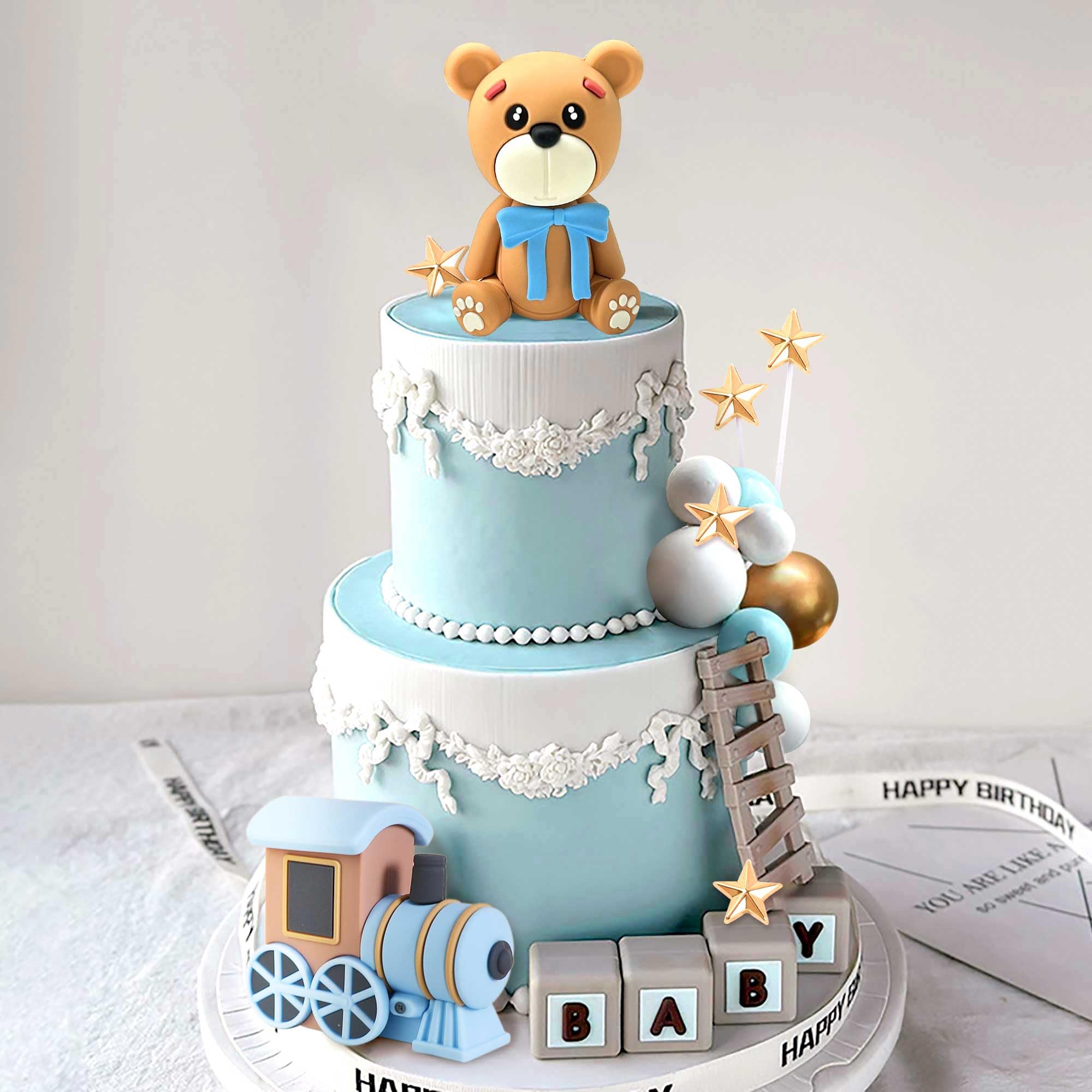 Décoration De Gâteau Souris Avec Nœud Rouge – Oreilles Et Boules Incluses Pour Anniversaire Fille Ou Baby Shower