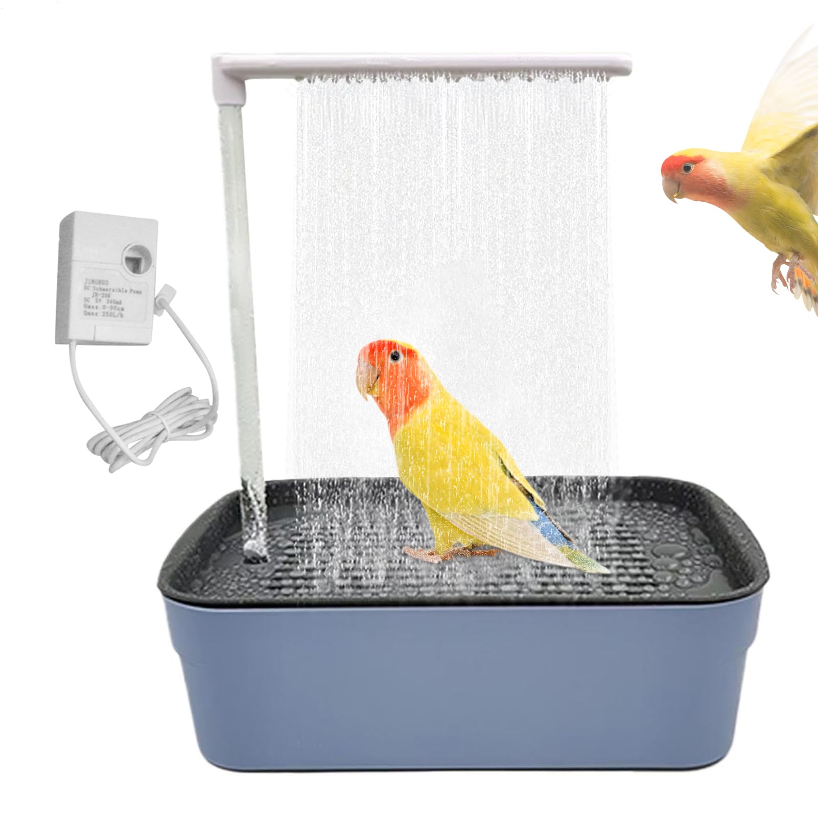 Parrot Automatyczna wanna, wanna papuska Ptakowa woda w wodzie Automatyczna | Wygodna cicha zabawka kąpielowa basenu dla przyjaciół FamiliesLovers