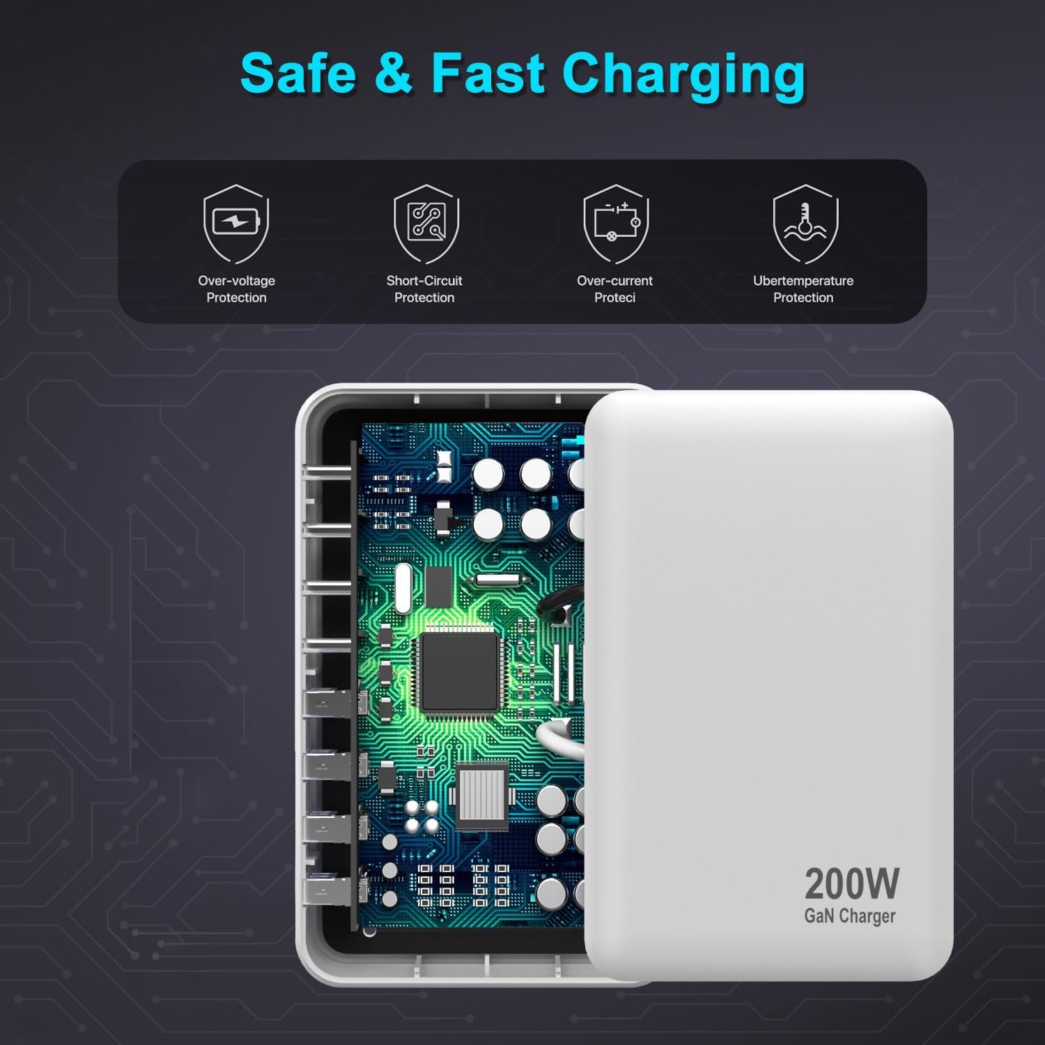 sccvee 200W Caricatore USB C Multiplo — immagine 6 di 9