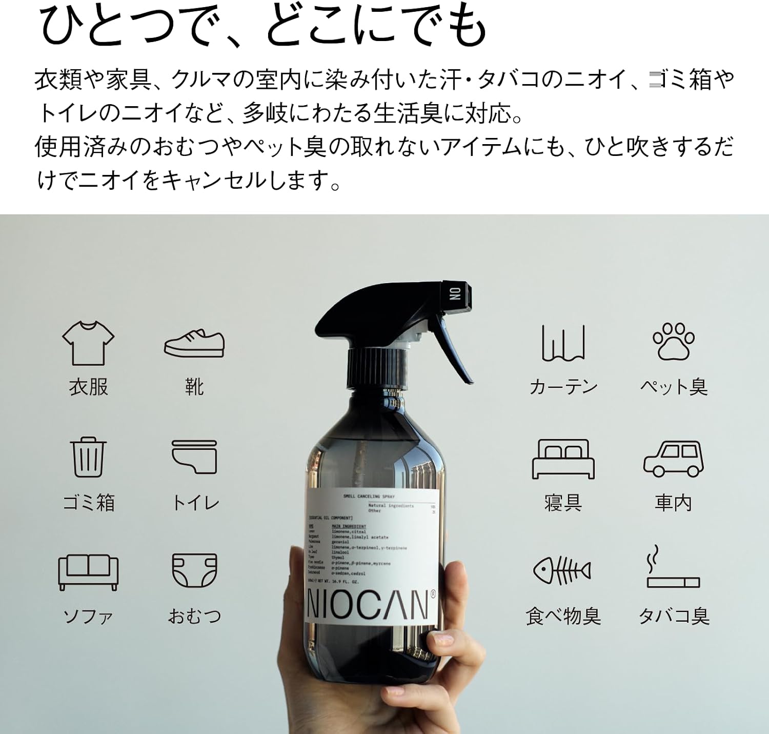 Дезодорант-спрей Daiichi Kogyo Seiyaku NIOCAN Spray (500 мл) 500 мл, фото 5