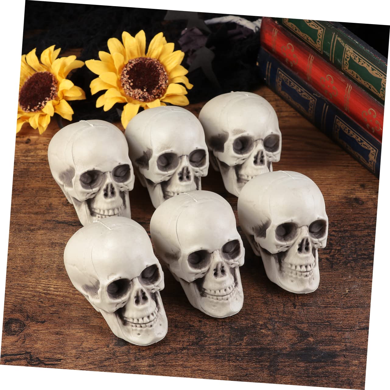 Toyvian 3 Juegos De Decoración De Calaveras Halloween De Plástico con Forma De Calavera Decoración del Hogar Niños Y Niñas 6 Piezas X 3