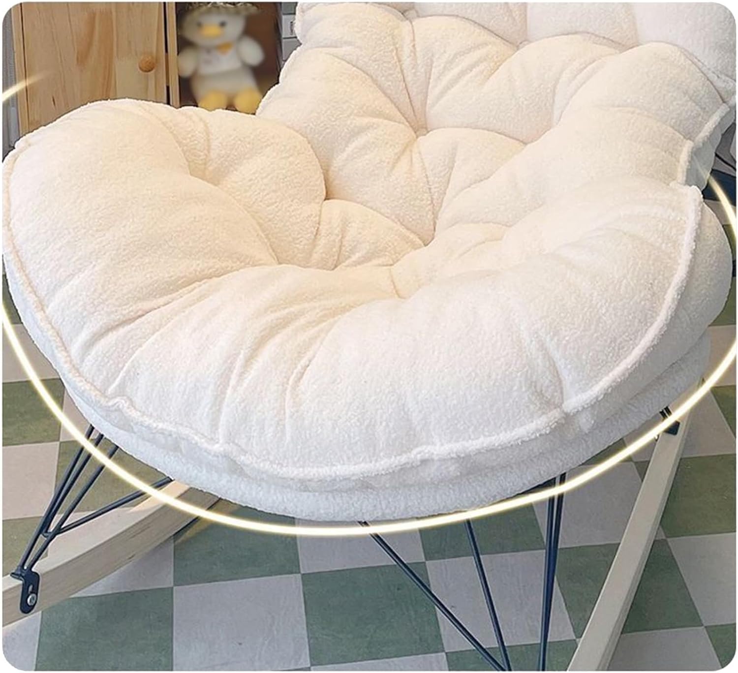 SOYDAN Comfortable Rocker Flannelette Indoor Rocking Chair,Upholstered Glider Chair,for Living Room,Hotel,Bedroom