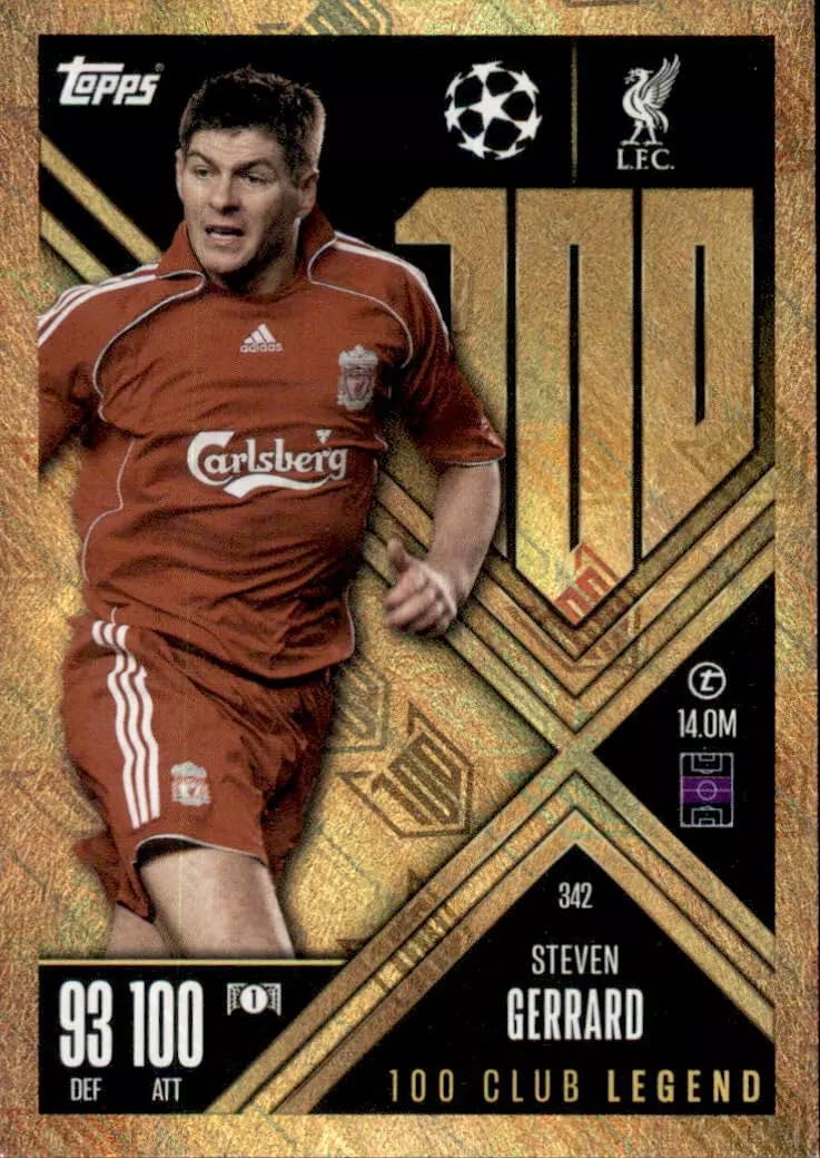 Match Attax Extra 2024 2025 Steven Gerrard 100 Club Legend Trading