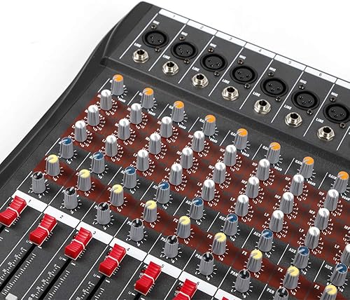 Miniatura 6 de Xuthusman Mezclador de audio profesional de estudio en vivo de 16 canales, amplificador de mezcla de potencia Phantom Bluetooth DJ Mic Mezclador de