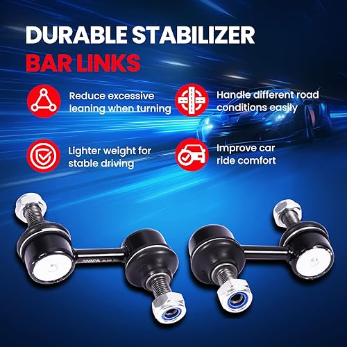 Miniatura 2 de MOCA - 2 eslabones de barra estabilizadora delantera para Subaru Forester y 04-14 Impreza WRX STI & 08-14 Impreza WRX & 02-07 Impreza WRX Sedan &