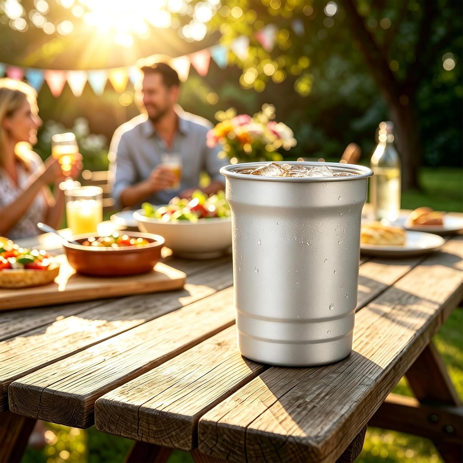 50pcs 20 oz Aluminum Cups Disposable Reusable Party Drinkware Cups