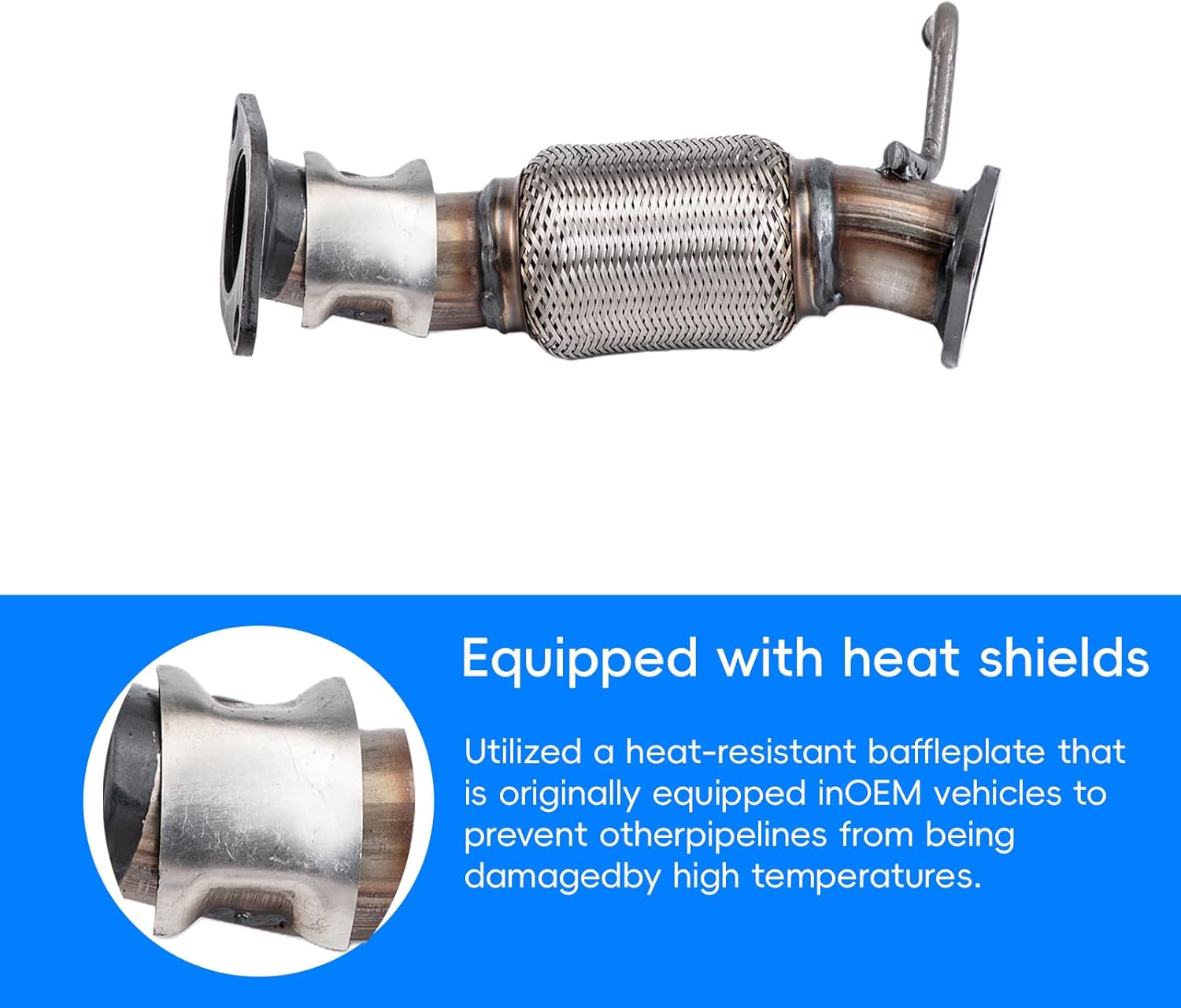 Stainless Steel Muffler Exhaust Flex Pipe Fit For 2011-2014 Hyundai Sonata 2.4L ;With Federal Emission, W/O Sport Suspension（not fit Hybrid）52547