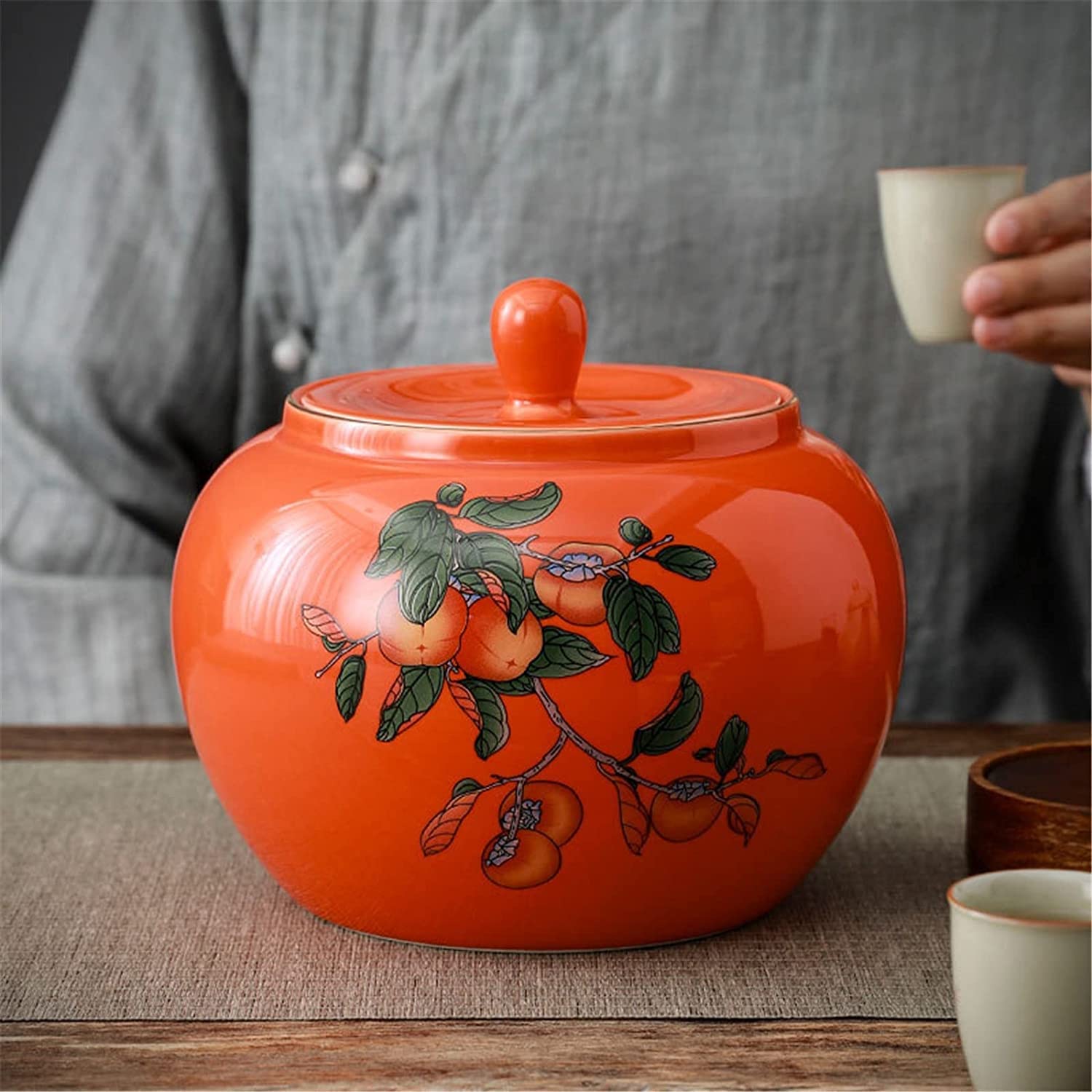 Pojemniki do przechowywania, Ceramiczny słoik na herbatę, pojemniki słoiki
