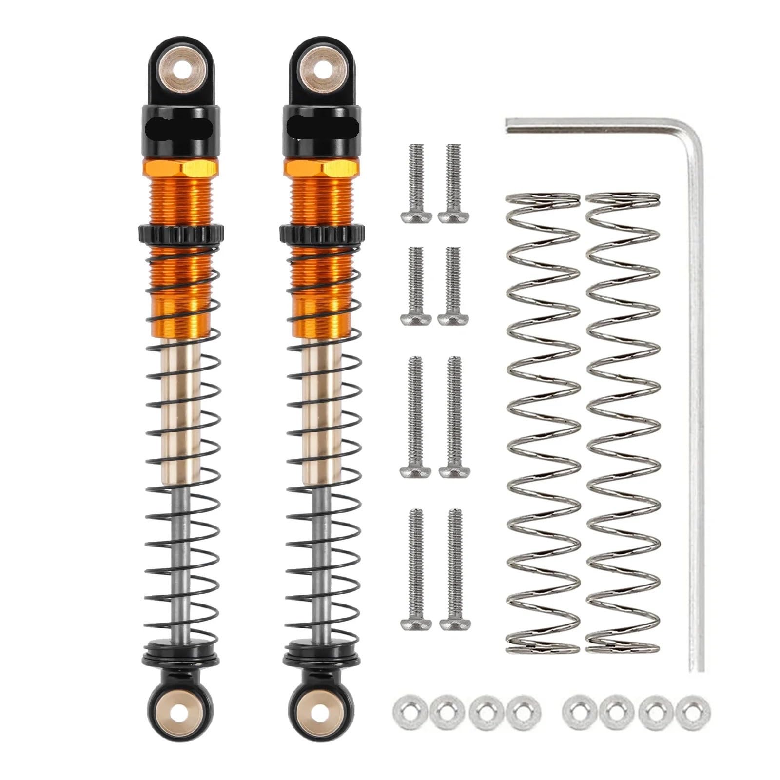 Amortisseurs double barillet filetés 51mm longue course pour un débattement maximal