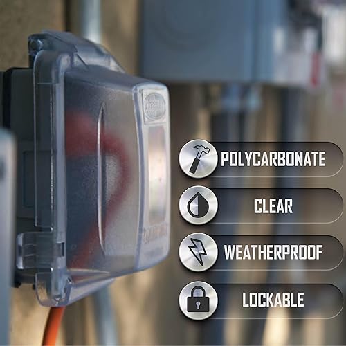 Miniatura 3 de TayMac - Cubierta de tomacorrientes eléctrica para mejoras del hogar, de 2.75 pulgadas, con montaje horizontal o vertical, de 1 banda, resistente a