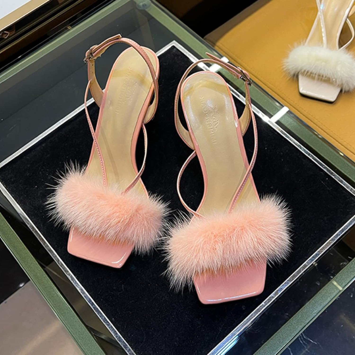 [Donahutt03] サンダル オープントゥ ピンヒール ハイヒール 結婚式 通勤 仕事 オフィス アンクルストラップ パーティ