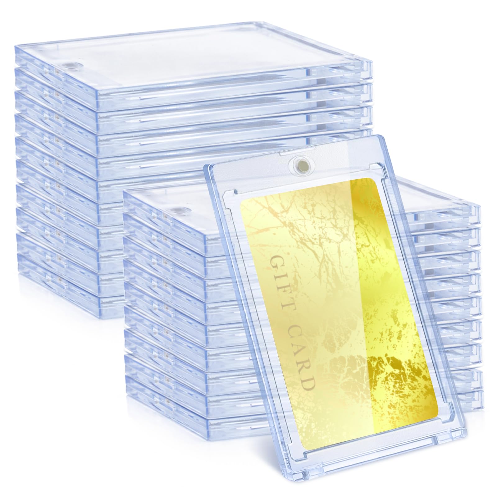 25 Pezzi 35PT Magnetic Trading Card Holder,Carte Cornici Acriliche Magnetiche,Custodie Magnetiche per Carte UV Protettivo per Yugioh Magic MTG Sport