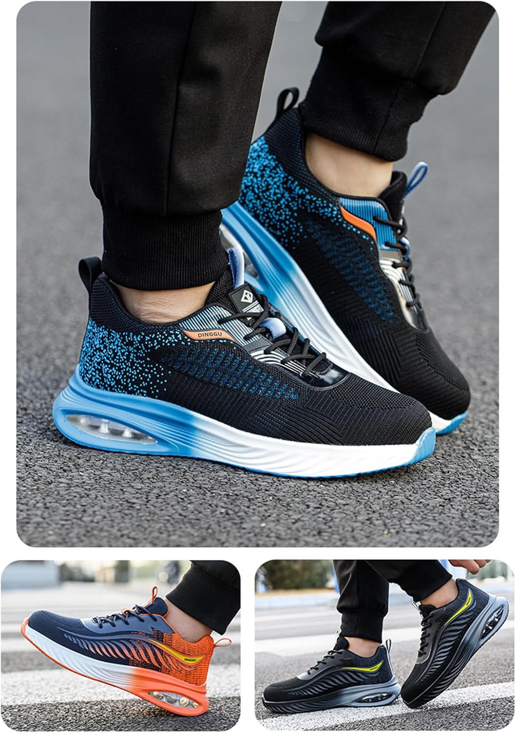 [Zentapo] 安全靴 メンズ 春 夏 鋼先芯 つま先保護 釘踏み抜き防止 メッシュ 蒸れない エアークッション 衝撃吸収 スニ